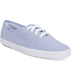 Keds Blue Gingham Sneakers